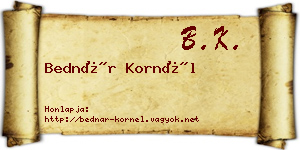 Bednár Kornél névjegykártya